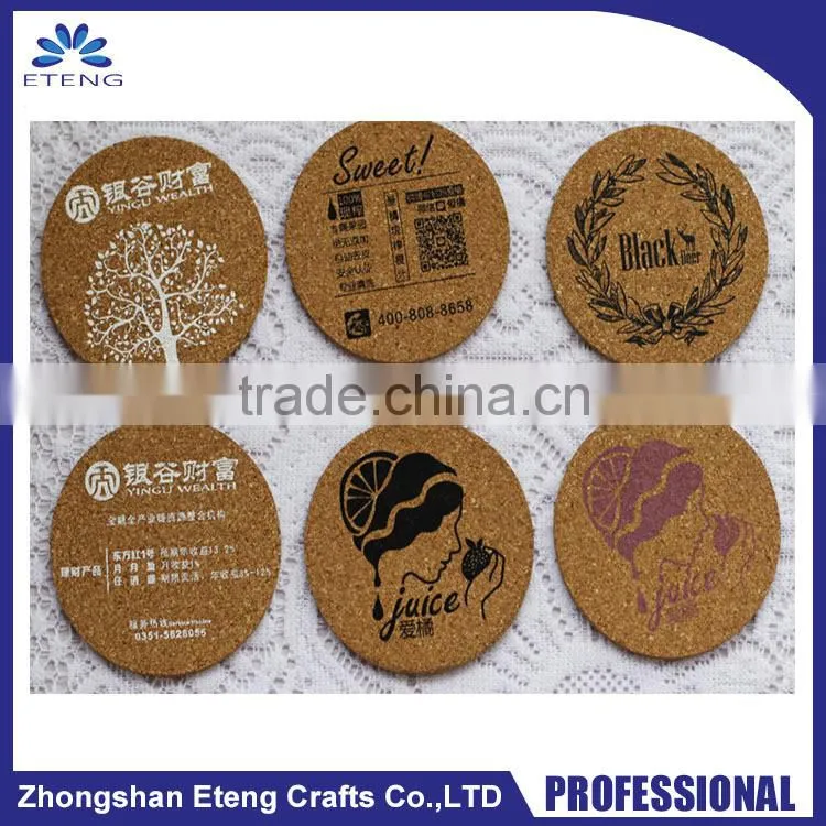 Factory direct sale custom printed wooden drink coasters