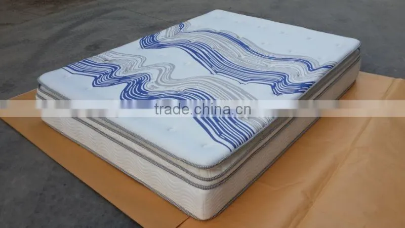 Royal luxury bedroom furniture memory foam pocket spring mattress