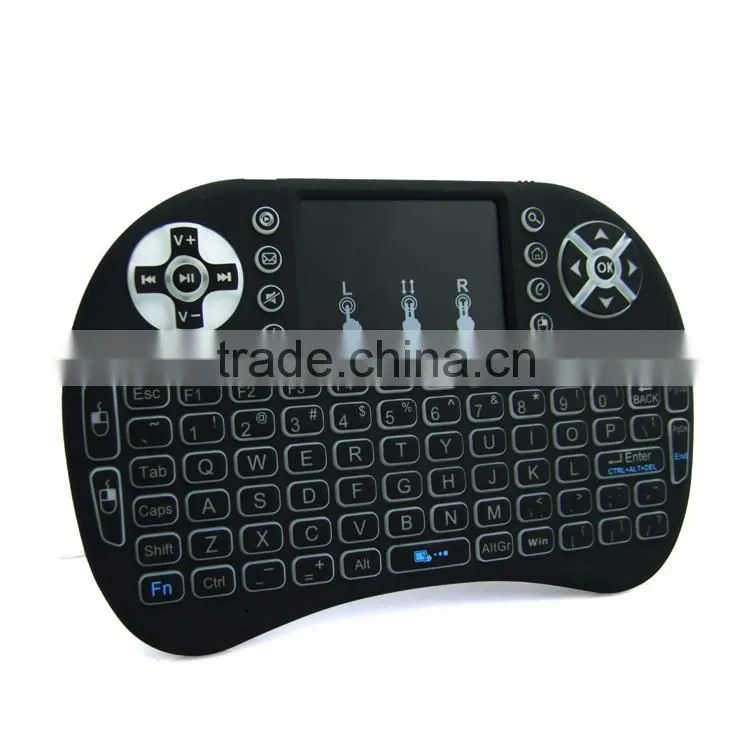 2.4g air mouse for android tv box, back light Wireless air mouse for m8s, Mini wireless keyboard Air mouse combo
