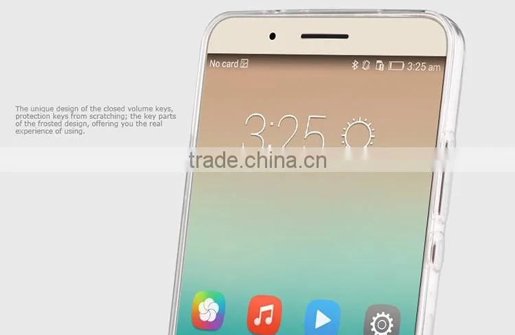 Orginal Nillkin Soft TPU Full Rubber Back Cover for Huawei Honor 7 Clear Gel Case with Dust Plug MT-5370