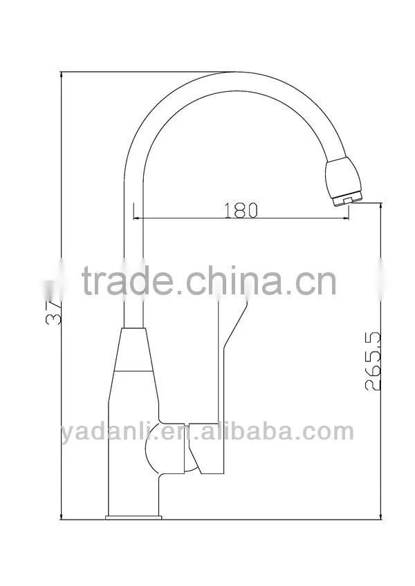 Single control deck mounted kitchen sink faucets X006A