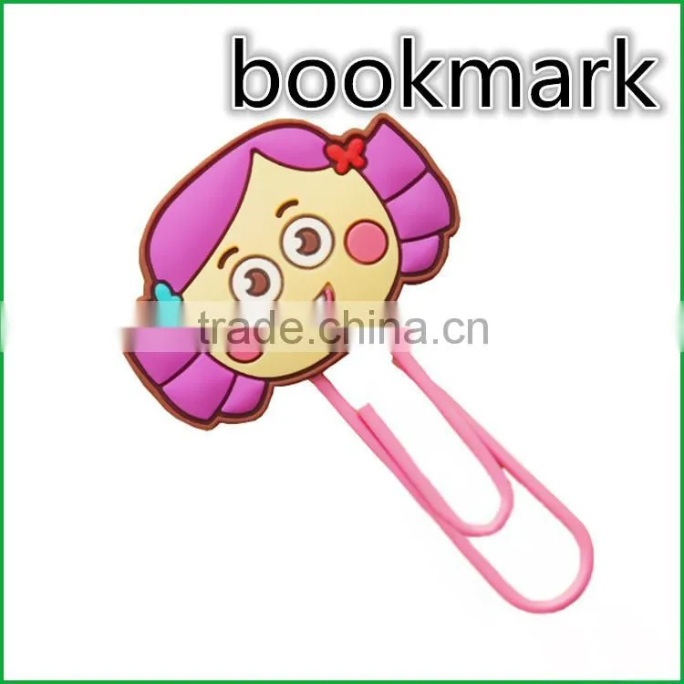 Soft pvc 3d bookmarks with cartoon design