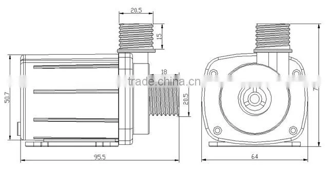 Two-phase DC brushless pumps, booster pumps, speed pump, skimmer circulation pump 12V 24V
