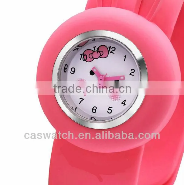 Fashion cute rabbit shaped silicone slap watch