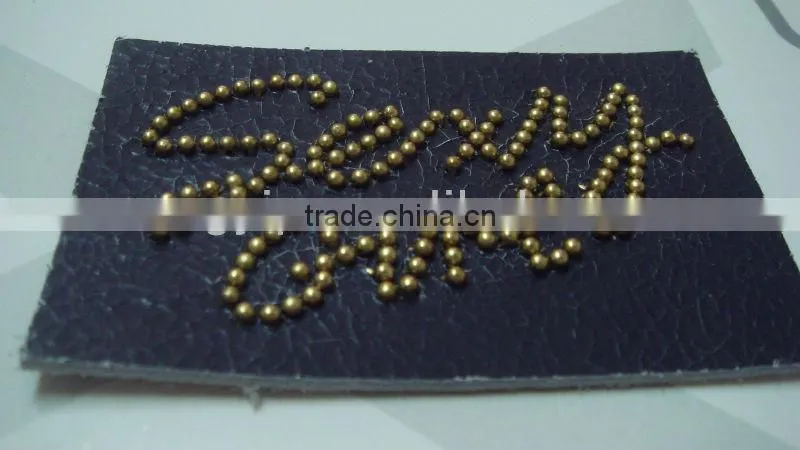 engraved jeans real leather patch labels