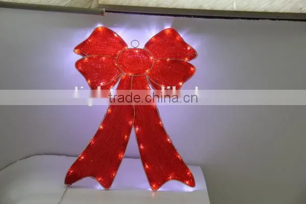 led motif light acrylic bowknot shap for decoration