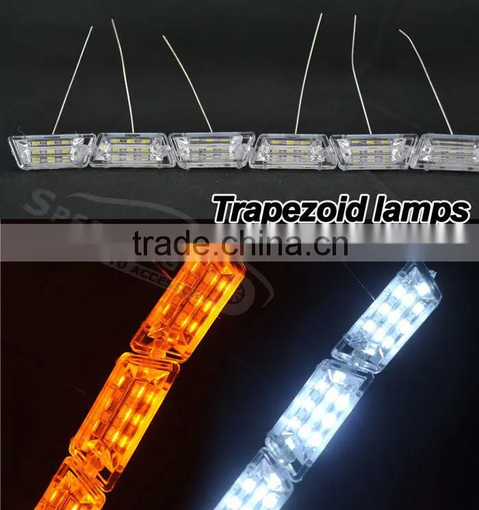 SpeedLight 2015 New Products 12V 24V 16W Crystal Flexible LED Daytime Running Lights With Turn Signal Function