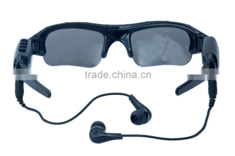 Stereo bluetooth mp3 sunglasses with video camera 1280*720 TF card
