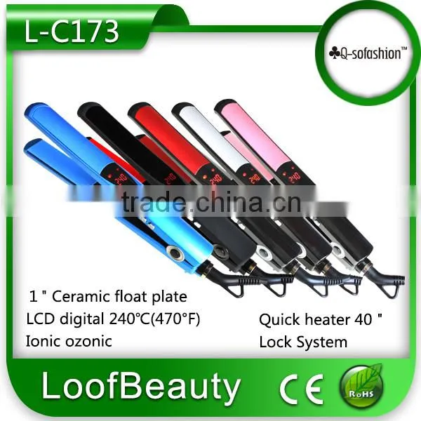 New arrival Promotion personalized ceramic ionic hair straightener flat iron