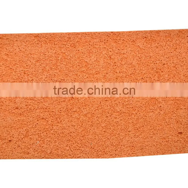 High density orange masonry float with plastic handle sponge plastering trowel