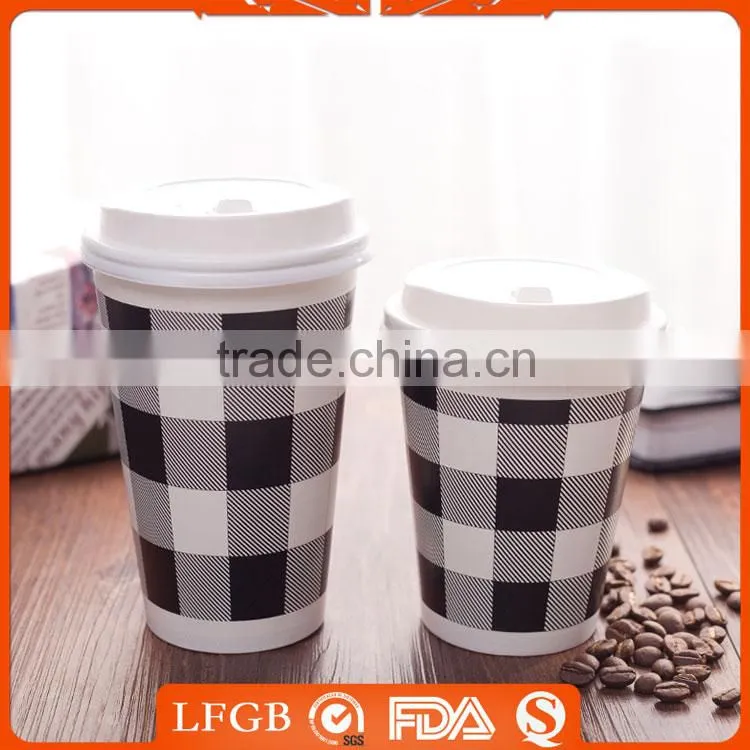 8-16oz ripple wall logo design decorative paper cup,fancy cups