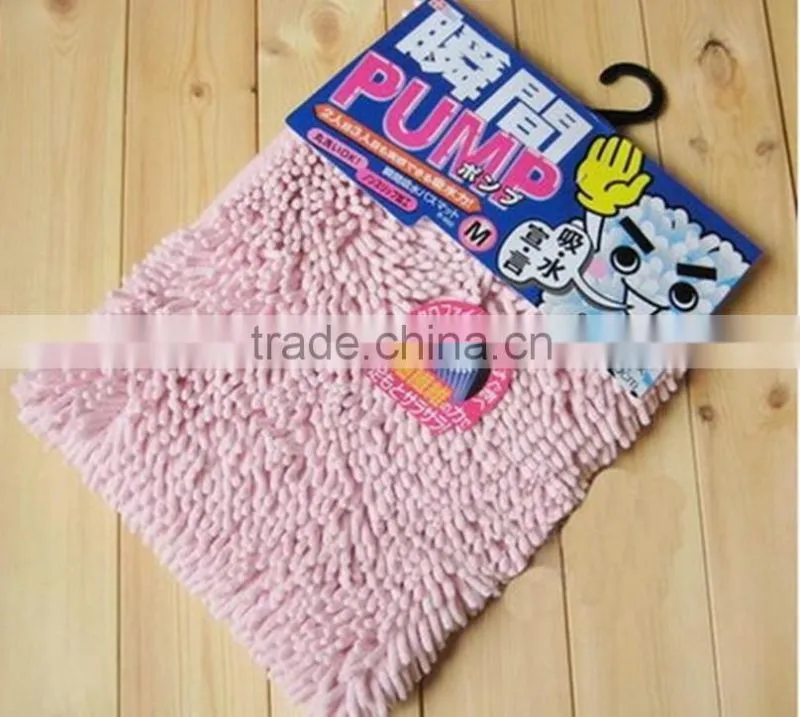 Eco-Friendly microfiber chenille anti slip bath mat