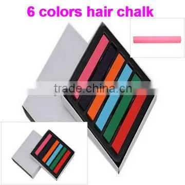 Fashion 6 pcs hair color chalk/color chalk for hair/hair chalk