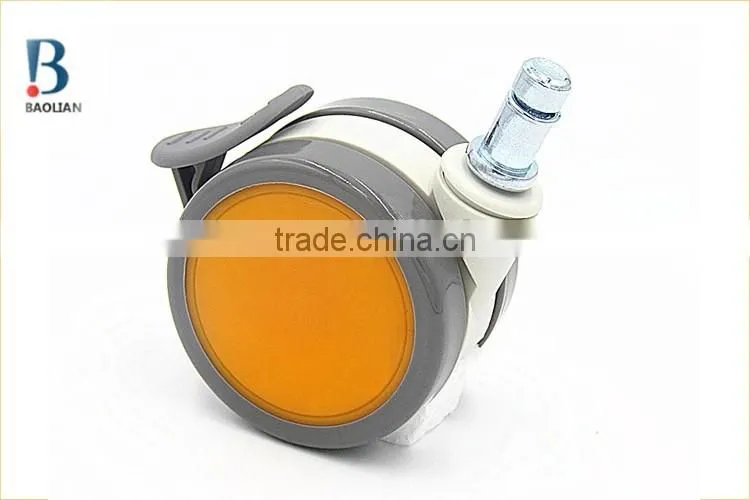 2015 china-made discount colorful non-noise 64mm orange ABS material casters for air cleaner
