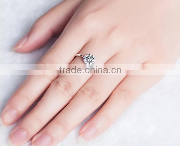 Modern design sun flower shape 925 silver ring