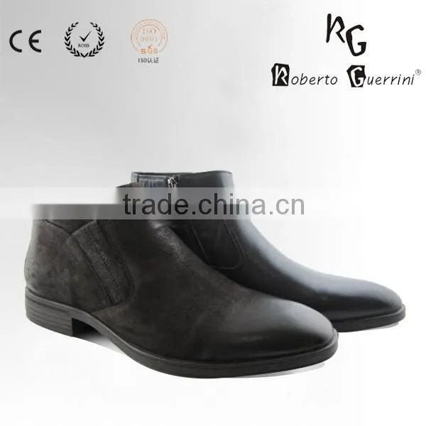 High end fashion leather safety shoe