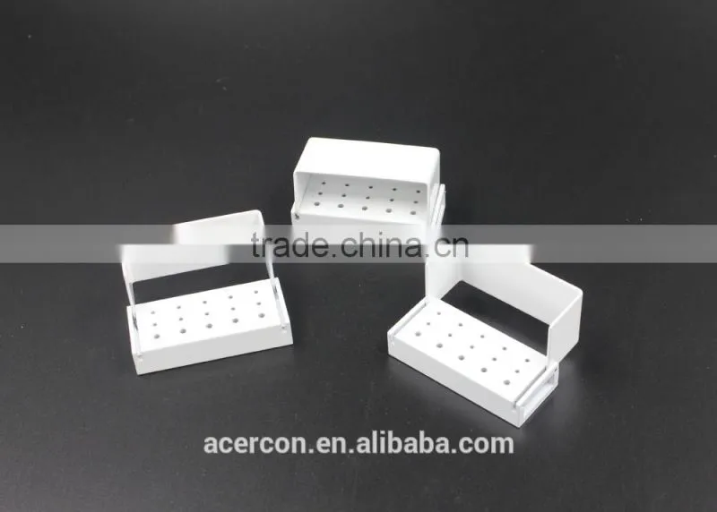 Hot Sale 15 holes Aluminium Dental Bur Holder(White)
