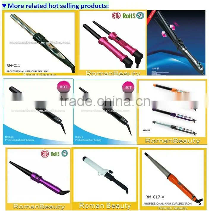 Woman beauty salon hair curling irons