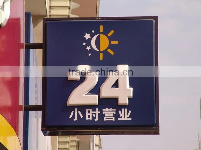 Popular aluminum frame and acrylic material led outdoor advertising light box