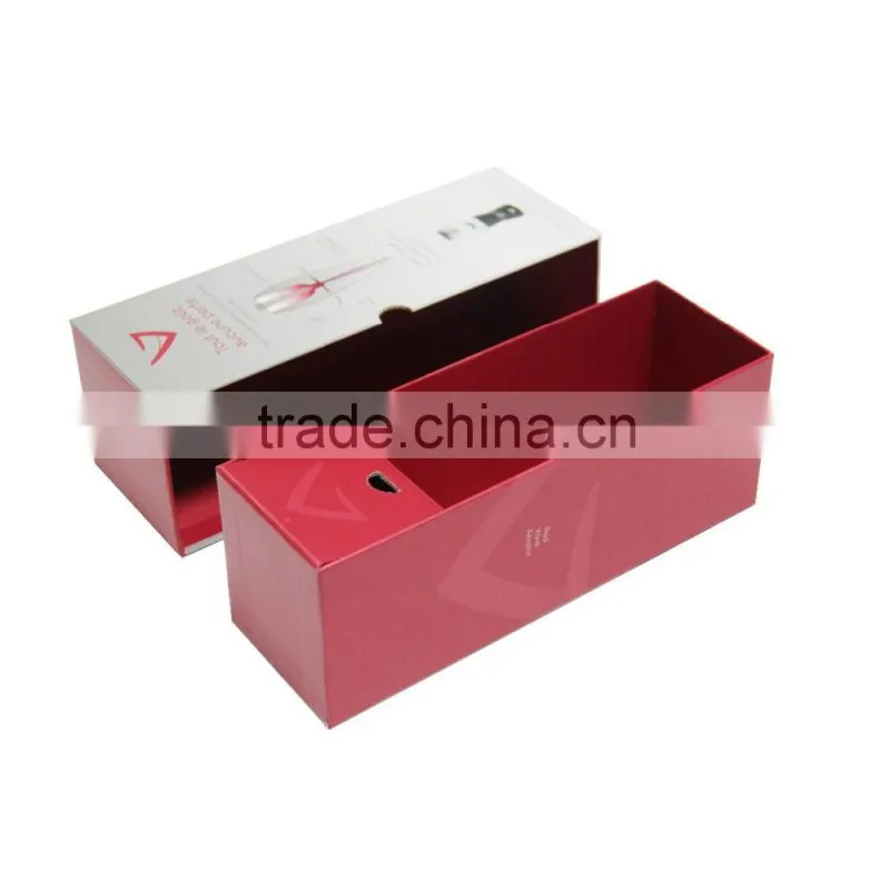 Factory price custom logo folding empty wine glass display box