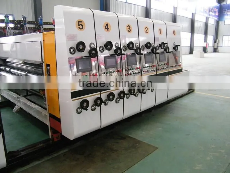 Remarkable performance Automatic 5 color corrugated carton flexo printer slotter die cutter machinery