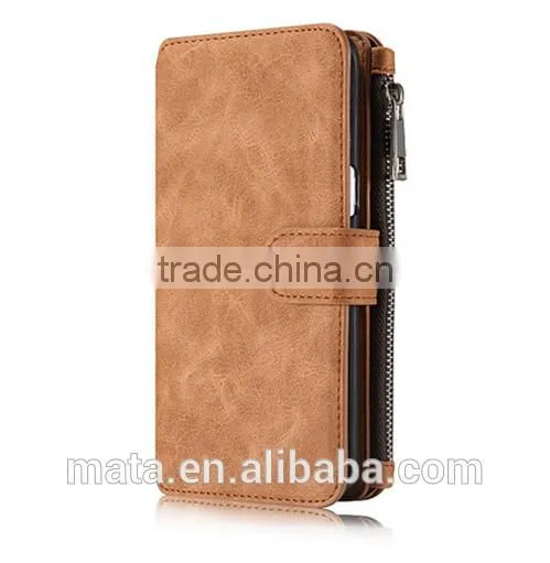 Zipper Wallet Design PU Leather Cover Case For Samsung