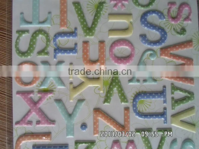 simple acrylic diamond 26 alphabet letter sticker