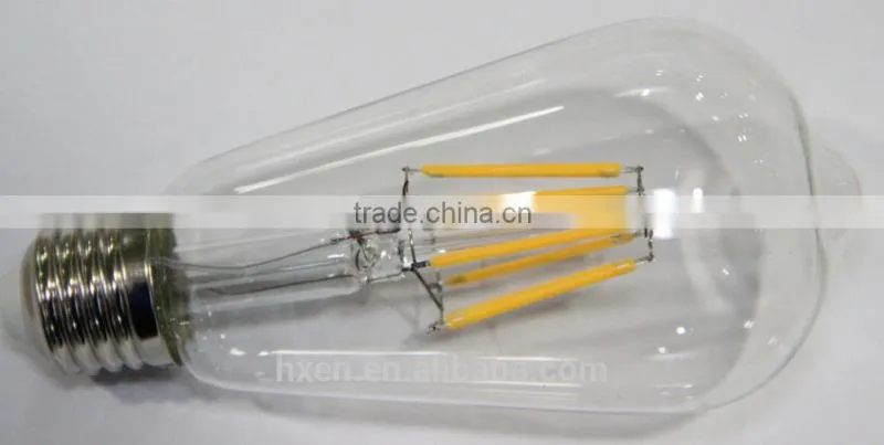 2015 New 85-265V 6W 8W E27 ST64 led filament bulb