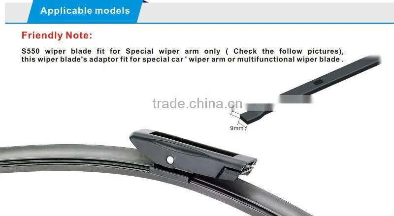 S550 24 inch Soft Windshield Car Wiper Blades