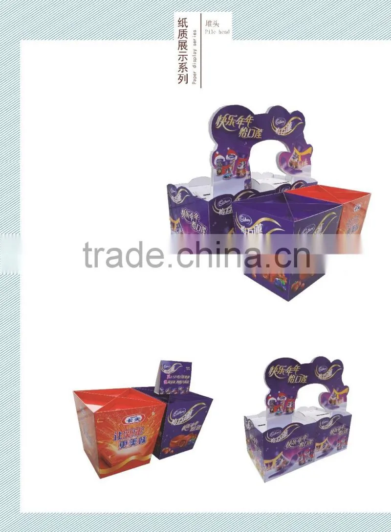 Promotion stacking display rack for supermarket
