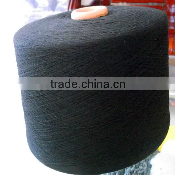 5s gloves yarn 70% cotton 30% polyester black color