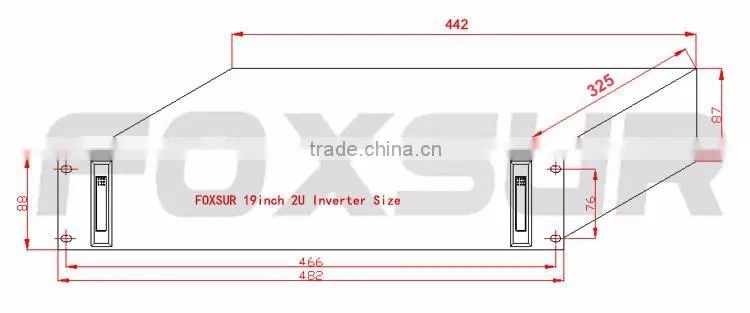 Off grid 19 inch 2U Rack Mount Pure Sine Wave Inverter for Industry and telecom 3500VA 3000W 48V dc to 110V ac with LCD display