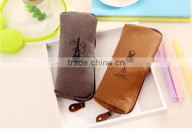 Stationery bags Cloth art makeup bags Creative stationery bags Children learn supplies wholesale