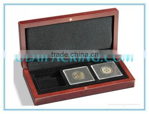 classic wooden treasure display coin box 2014 New design