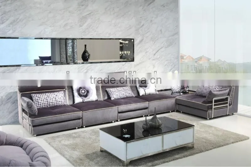 Modular fabric sofa set for living room