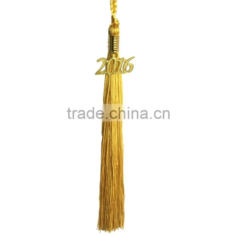 Hot Sell Graduation Cap Tassel With Gold 2016 Charms