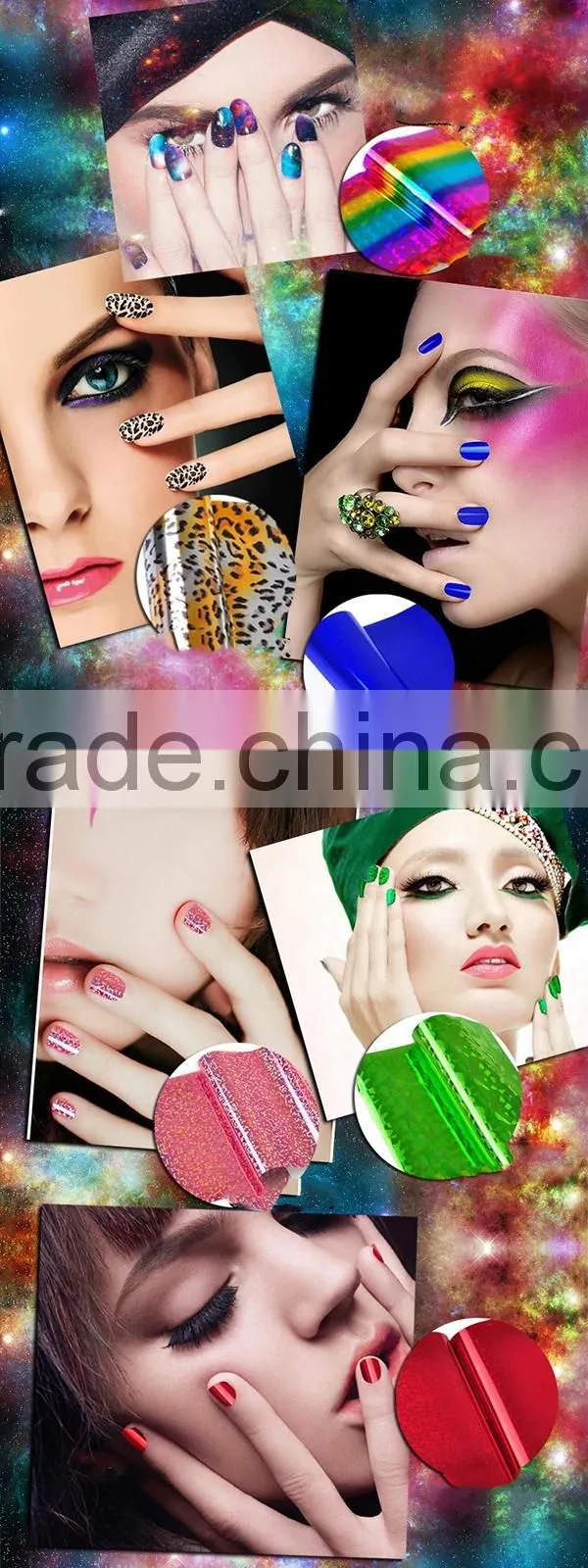 New fashion lace nail transfer foil,Moglad nail art star transfer foil design
