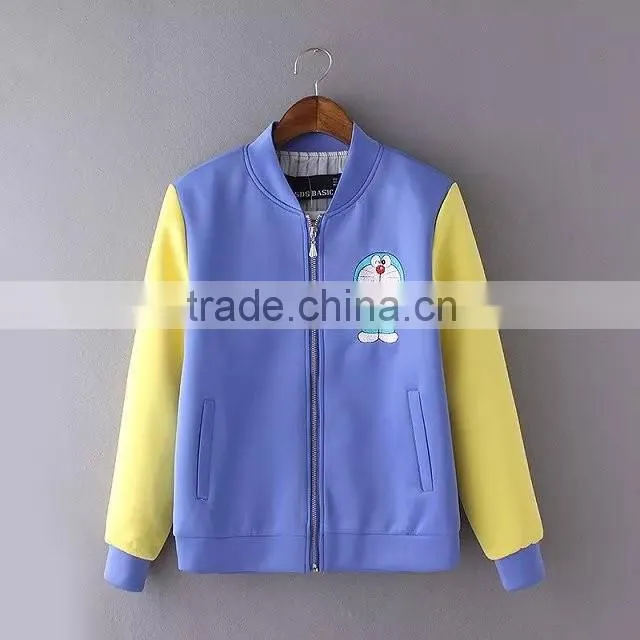 cheap china wholesale clothing colorblock baseball coat