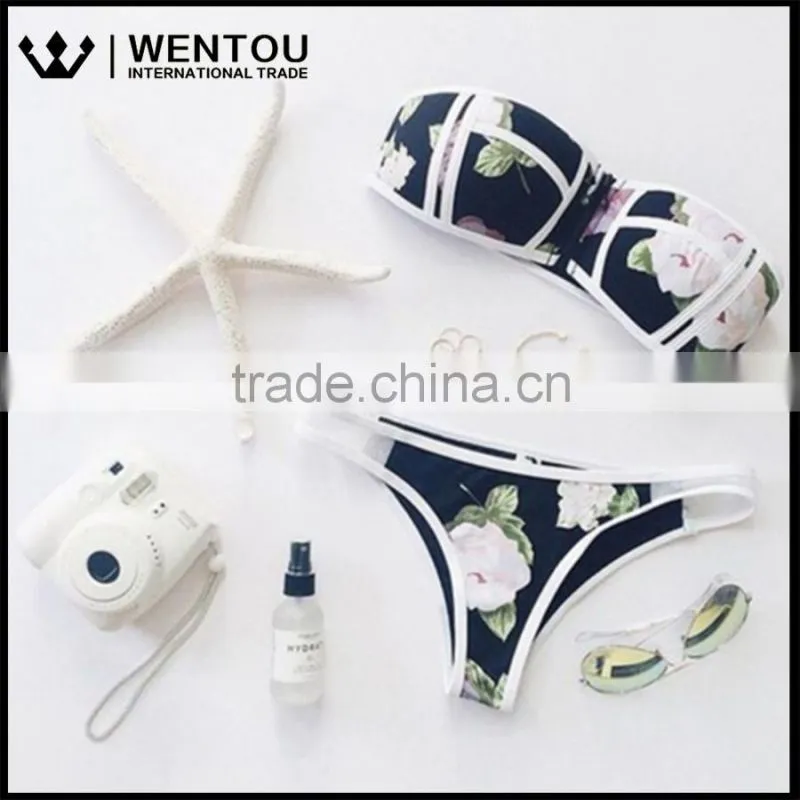 Women's Fashion Sexy Floral Print Bikini Swimwear