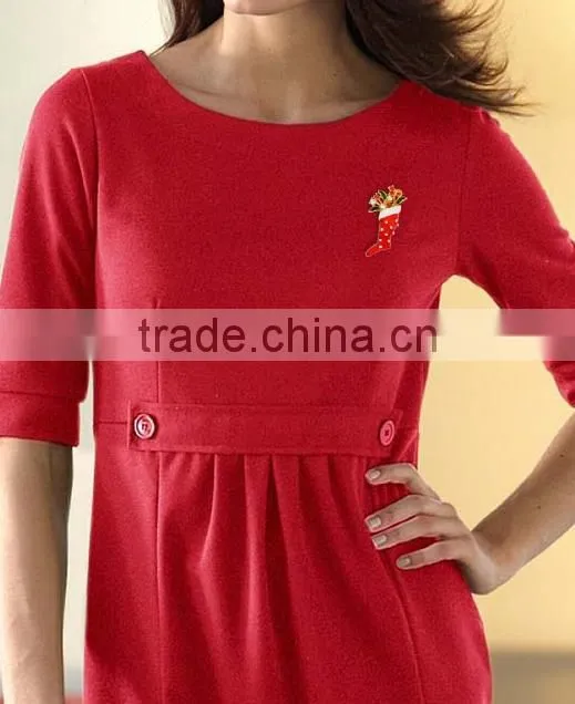 Pair Of Santa's Red Boots X'mas Brooch