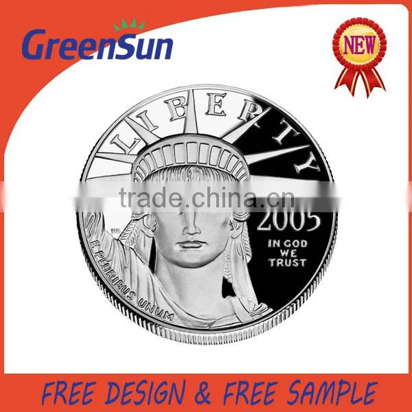 Cheap price custom Hot sale brushed silver challenge coin