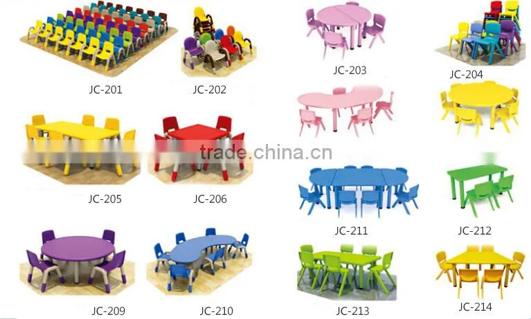 School Wood Kids Plastic Table And Chairs Set JC -ZYS03