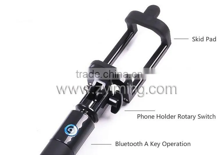 Zyiming wholesale mini selfie stick Z07-6V bluetooth monopod selfie stick