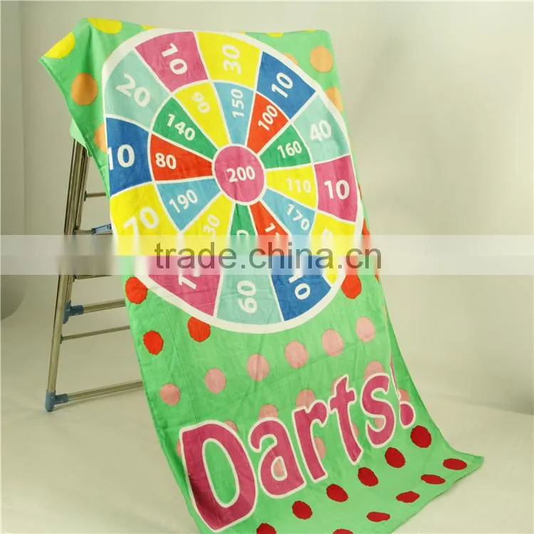 Cheap price velour printing cotton promotional beach towel cheap gift beach towel
