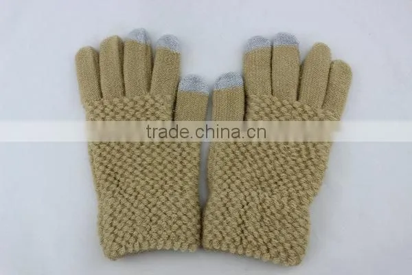 Men christmas gift snowman knit touch glove