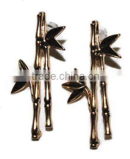 2016 fashion design earrings bamboo design for party and daily decoration