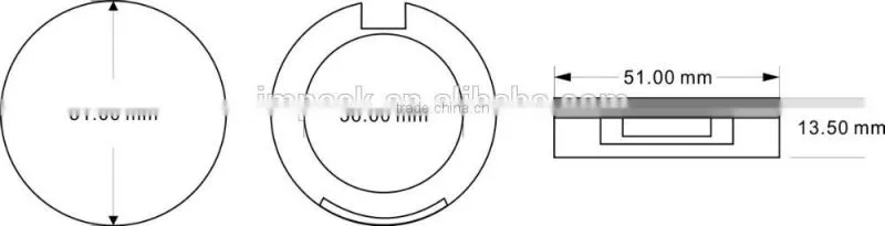 ultrathin black blush empty blush compact powder case