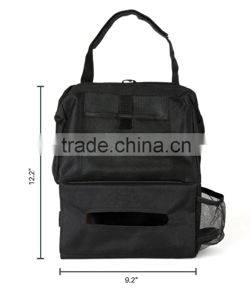 3 in one car trash bag with tissue holder bag