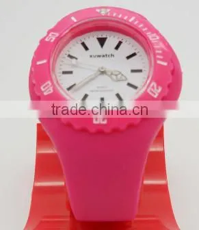 2014 popular silicone band plastic case automatic watches