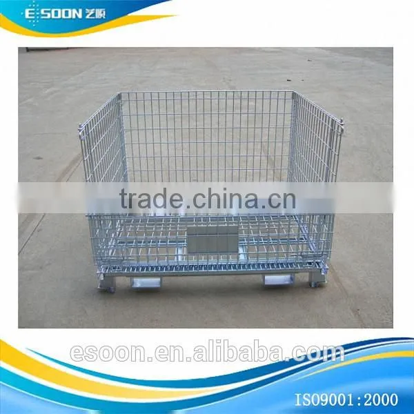 Floor stacking pallets metal parts storage cart